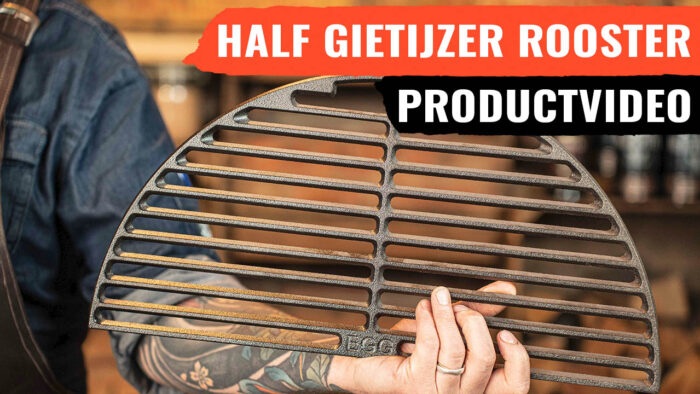 Big Green Egg halve maan gietijzeren rooster thumbnail