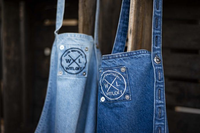 Witloft schort denim lichtblauw