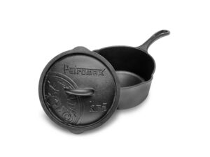 Gietijzeren steelpan met deksel Petromax