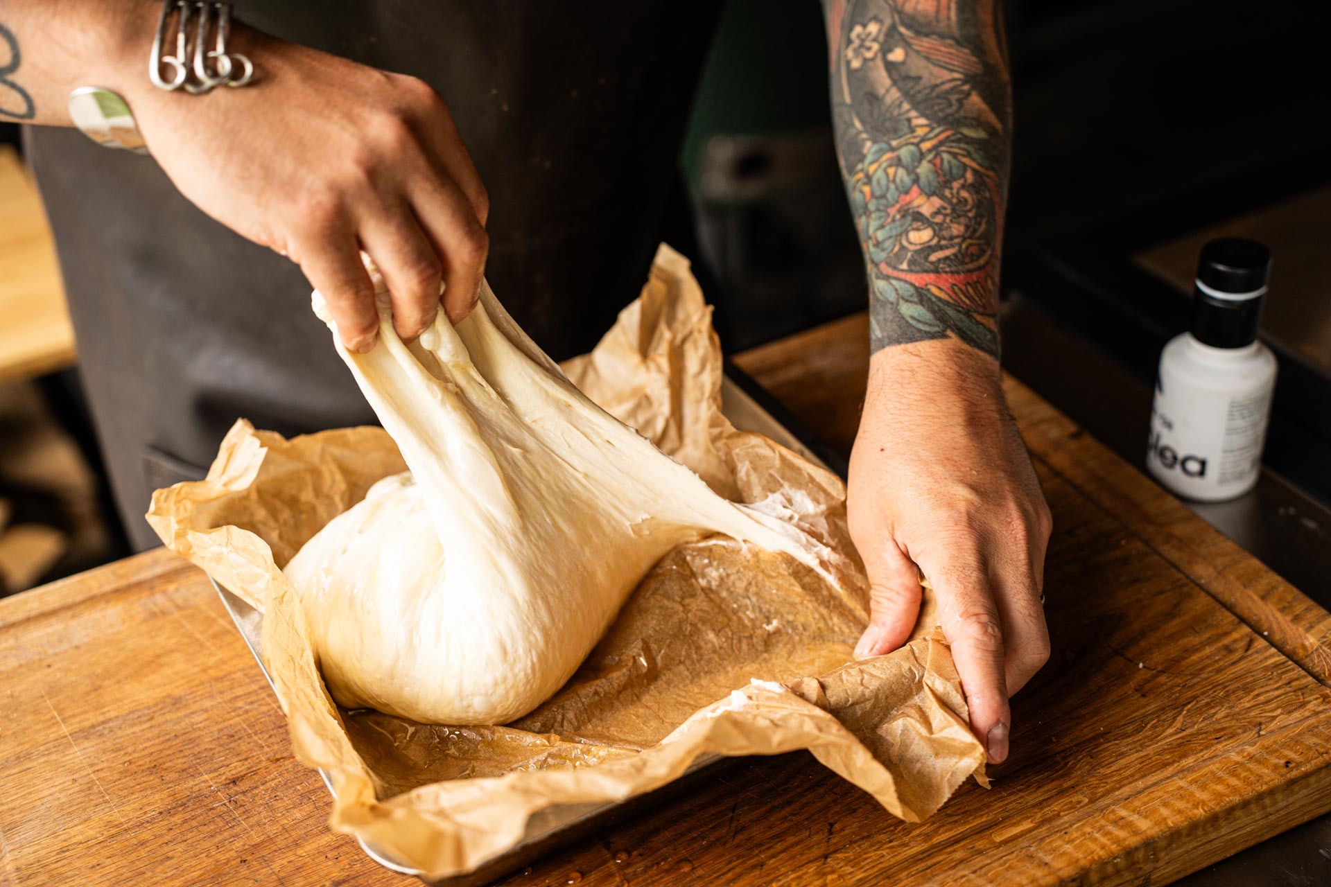 Focaccia met Pam en Thomas strechen